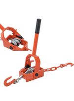 Heavy Duty Ratchet Cable Puller 1 Ton Hand Winch with 1.5m Wire & Hooks – 1 Ton
