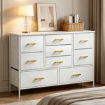 Chest of Drawers Modern White 9 Drawer Bedroom Storage Unit Furniture Cabinet UK