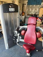 Life Fitness Biceps Curl Selectorised Weight Stack Machine Adjustable Grey/Red