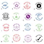 Teacher School Stamps Personalised Custom Ink Praise Reward Motivational 25mm