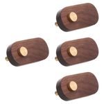 Set of 4 Wooden Sign Display Holders with Metal Frame for Store Price Tags