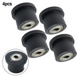 High Load Bearing Rowing Machine Seat Wheel Rollers 4 Pieces for Fitness