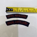Genuine WW2 Royal Artillery Cloth Shoulder Titles Glueback