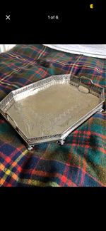 West & Son Silver Plated Tray LARGE 24” X 16” X2” Circa 1900