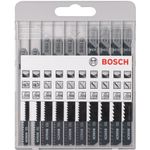 Bosch Jigsaw Blades Set 10 Piece 2607010629 For Wood Laminate Plastic Chipboard