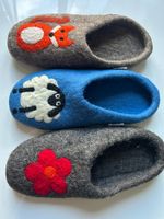Slippers, Slip on, Ladies/Unisex, Felt 100% Wool, two sizes - Pachamama