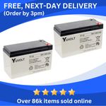 2 x YUVOLT Y 12V 7Ah AGM UPS Batteries | Replaces CyberPower RB1270X2C