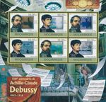 Stamps Mosambik 2012 Mi 5881-5886 Sheetlet MNH 2012 Achille-Claude Debussy