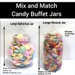 Large Plastic Sweet Jars DIY Candy Buffet Wedding Birthday Party Storage Tubs