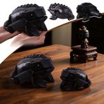 Black Wooden Frog Craft Croaking Sound Frog Percussion Musical Instrument Gift