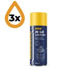 3x 400ml Mannol 9940 M40 Multifunction Lubricant/Penetrating Spray - 1200ml