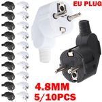 5/10x EU Plug Adapter 16A Male Replacement Outlets Rewireable Euro Connector HOT