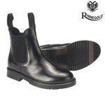 Rhinegold Childrens Classic Leather Jodhpur Boots   Size 4   BLACK   FREE P&P