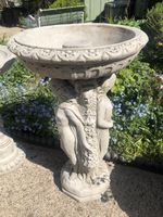 Three Graces Concrete bird bath