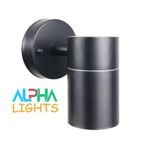 Outdoor Wall Lights IP44 Black Stainless Steel Outside Wall Light with GU10 Bulb