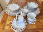 Fine Japanese porcelain dinner service for 6, mostly excellent condition