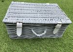 Grey Wicker Basket Hamper Brand New with Tags Perfect for Gifts