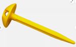 YELLOW - Strong Plastic Pegs for target pins on foam bosses ARCHERY   Pack of 25