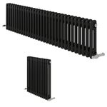 Radiator Designer Anthracite Double Panel Horizontal Colosseum Central Heating