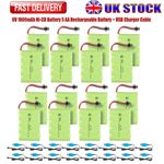 1800mAh 6V Ni-CD Battery 5AA Rechargeable Battery Pack for 1:14 Scale RC Cars UK