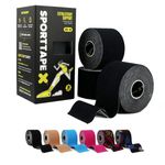 3 Rolls SPORTTAPE Kinesiology Tape - 5m Roll | Physio, Muscle Injury Sports Tape