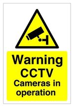 Warning CCTV Cameras in operation Safety sign - Outdoor Garden, Fence & Gate