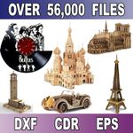 SUPER MEGA PACK 56,000+ DXF CDR EPS PDF 3D laser cutter engraver CNC router