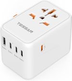 65W Universal Travel Adapter International Plug Adaptor with 4 USB C&1USB A Port
