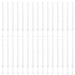 Electric Fence Poly Posts Plastic Poles Horse Paddock Line Tape, White 30 x 4ft