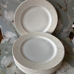 6 x DENBY MONSOON LUCILLE GOLD SALAD PLATES 22 CM barely used 