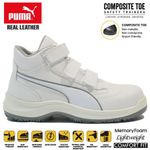 MENS PUMA LEATHER SAFETY COMPOSITE TOE CAP AIRPORT HIKING WORK ANKLE BOOTS SIZE