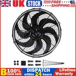 16 Inch 160W Electric Fan Universal Radiator Cooling Slimline Push Pull Kit 12V