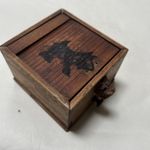 Vintage Mechanical Cigarette Dispenser-Wood Hand Painted Designs-Made In Japan