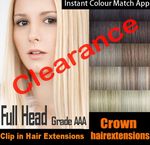 16"-26" Full Head Clip in Remy Human Hair Extensions- GradeAAA-Next Day Delivery