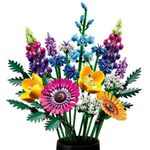 Hot Wildflower Bouquet Set Artificial Flowers with Poppies 10313 Icons Toy Gift