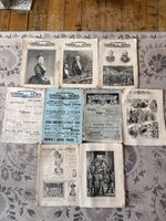 9 Antique Newspaper THE ILLUSTRATED LONDON NEWS GRAPHIC Victorian 1880s 90s RARE