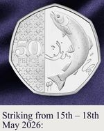 PRE ORDER 2026 Strike Your Own Salmon 50p Coin SYO 10th Anniversary Privy Mark