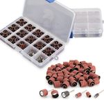 104PC Sanding Band Drum Sleeve 60 120 320 Grit 4 Mandrel For Dremel Rotary Tool