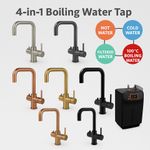 4 in 1 Instant Hot Cold Boiling Water Kitchen Mixer Tap Filter Tank Twin Lever