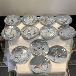 Veg Haviland Limoges France Noel 12 Days Of Christmas Plates 1970-1981 Complete