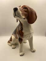 Vintage Large Ceramic Dog Beagle Collectible Porcelain