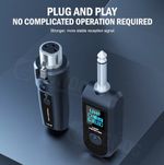 Wireless Microphone Converter XLR Transmitter Receiver Audio System Adapter UK