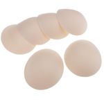 3 Pairs Beige Soft Round Bra Pads Inserts for Sports Bikini Top Swimsuit Bra