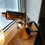  VINTAGE/ANTIQUE MONITOR No 26  BRASS BLOW LAMP/BLOW TORCH WITH HOLED HANDLE 