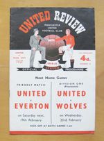 MANCHESTER UNITED v MANCHESTER CITY 1954/1955 *Exc Condition Football Programme*