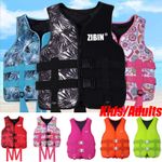 Kids Adults Life Jacket Swimming Floating Surf Zip Vest Buoyancy Aid Jacket UK