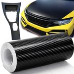 3D Carbon Fibre Wrap Vinyl Self Adhesive Black Matt Sticker Black Bubble Free