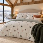 Wylder Robins Return Brushed Cotton Duvet Cover Set Cream Pine All Sizes BNWT
