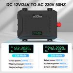 12V 24V to 240V 2000W 4000W Pure Sine Wave Inverter Battery RV Camping Boat Car