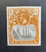 Saint Helena SG111 7s6d Grey & Yellow Orange MINT - CAT £160